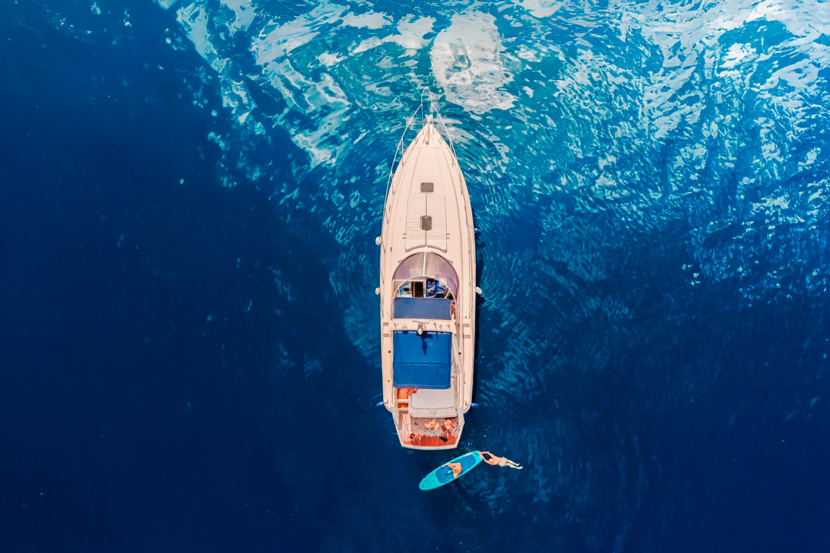 Sunseeker Mustique 42 Dakota aerial view