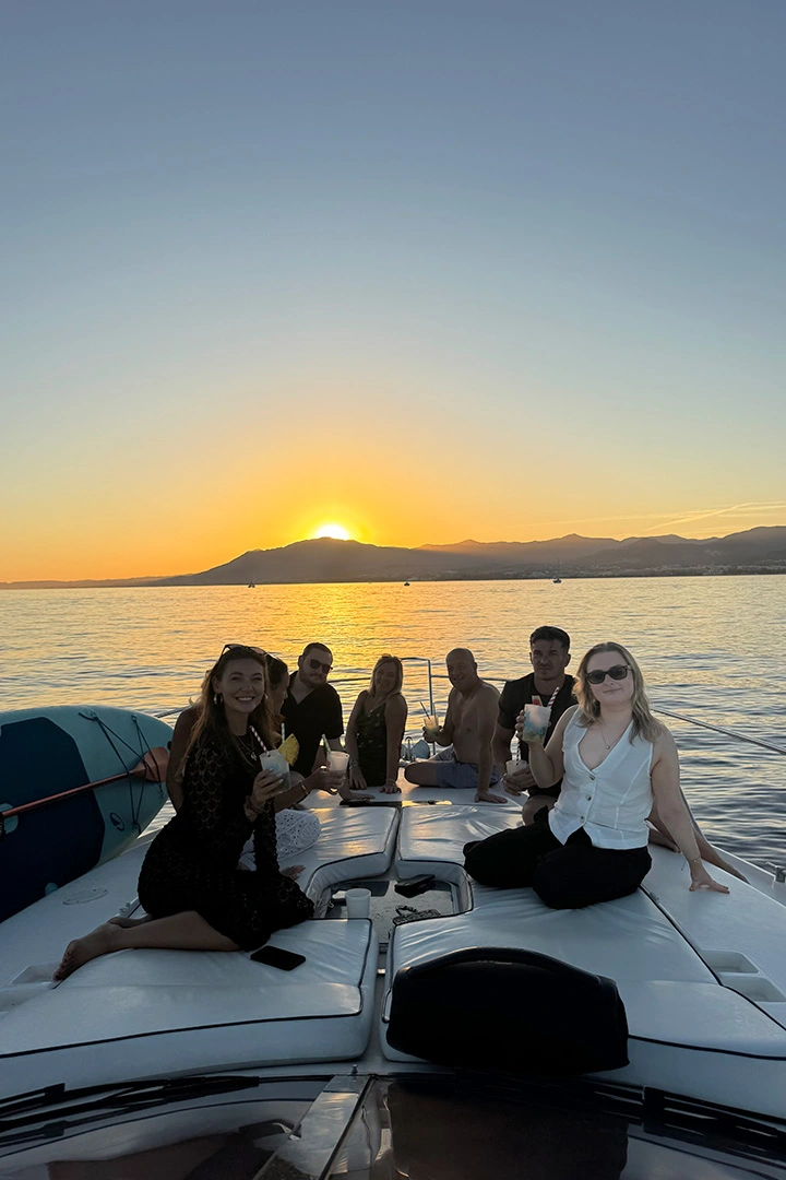 Dakota's stern at sunset