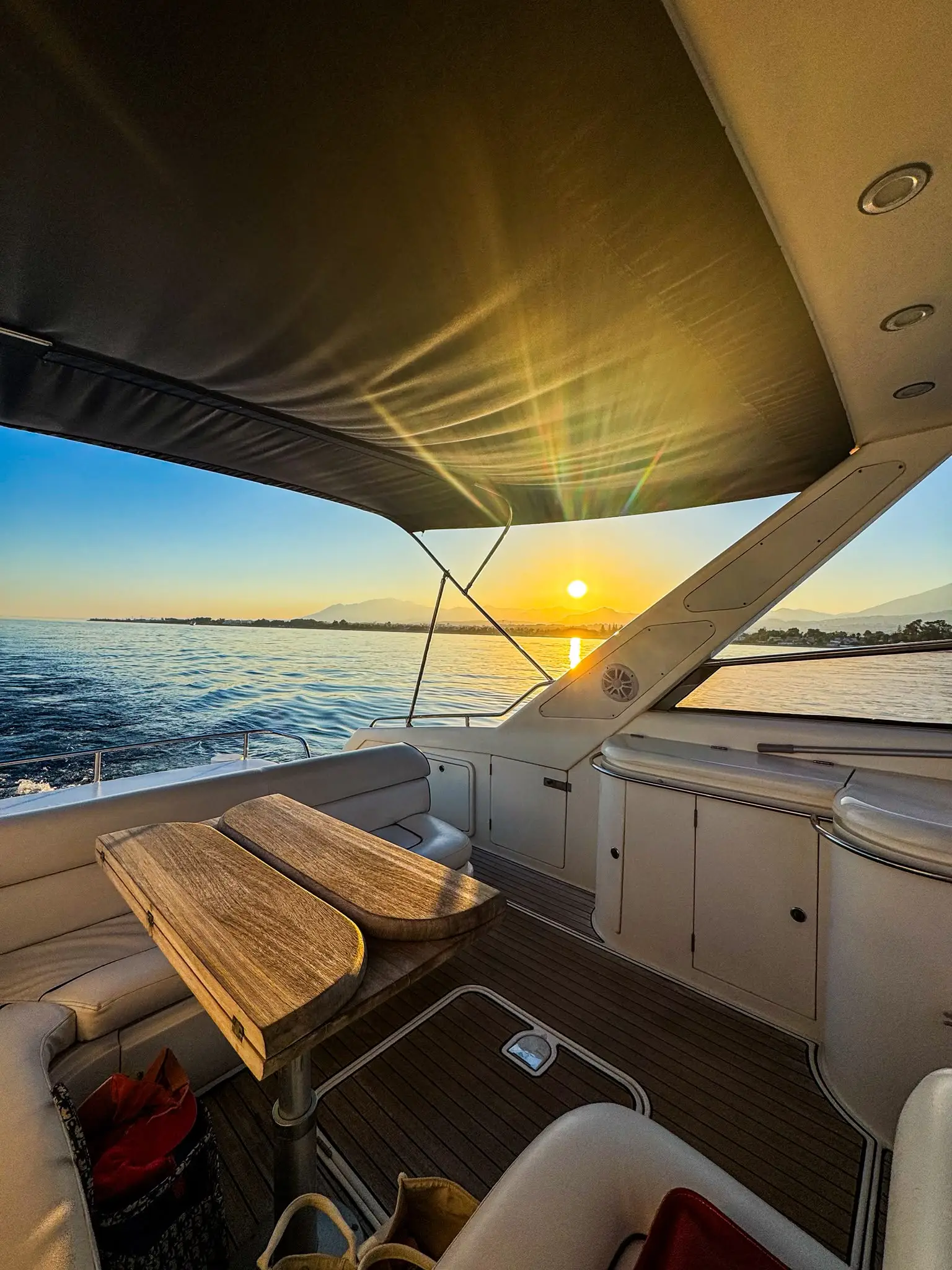 Sunset on the Sunseeker Mustique 42